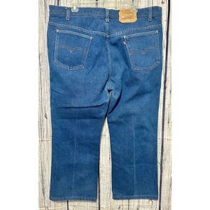 Vintage Levi's 517 Bootcut Blue Jeans 42x30 Made In USA Altered - 23" Inseam